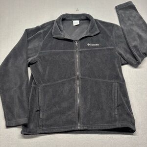 Columbia Women’s Large Interchange Fleece Full Zip Jacket Black Soft Warm
